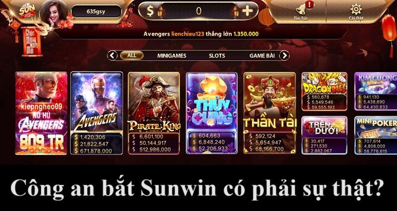Công an bắt Sunwin có phải sự thật? Phản hồi của cổng game trước tin đồn